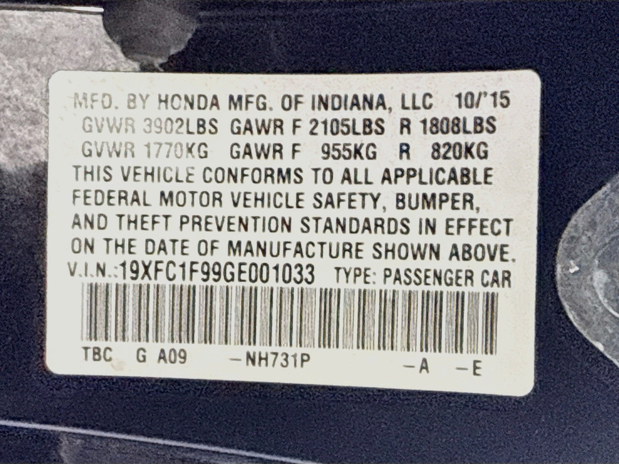 Used 2016 Honda Civic Touring image 40
