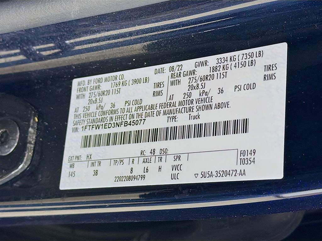 Used 2022 Ford F150 Platinum w/ Equipment Group 701A High image 45