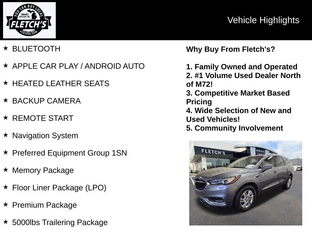 Used 2019 Buick Enclave Premium w/ Trailering Package, 5000 lbs. AWD/4WD image 2