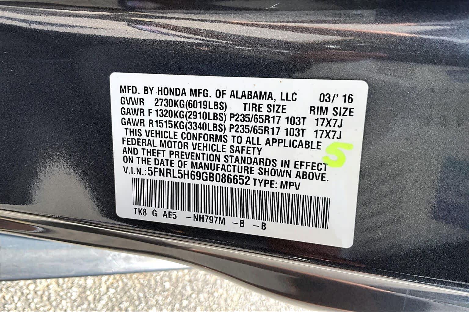 Used 2016 Honda Odyssey EX-L image 33