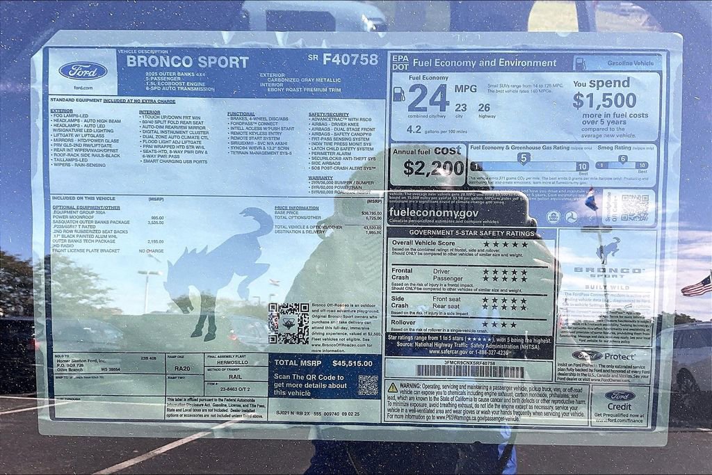 New 2025 Ford Bronco Sport Outer Banks w/ Sasquatch Outer Banks Package image 14