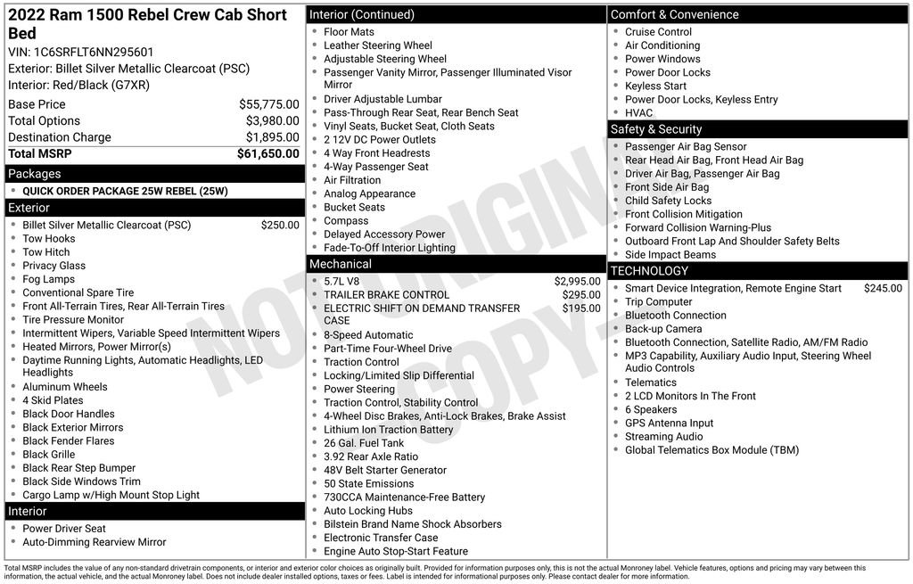 Used 2022 RAM 1500 Rebel AWD/4WD image 43