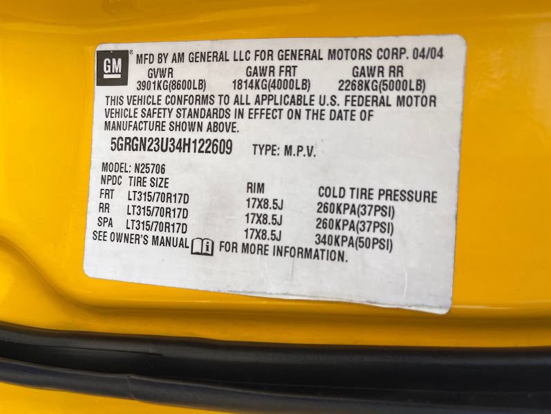 Used 2004 HUMMER H2 w/ Preferred Equipment Group AWD/4WD image 7