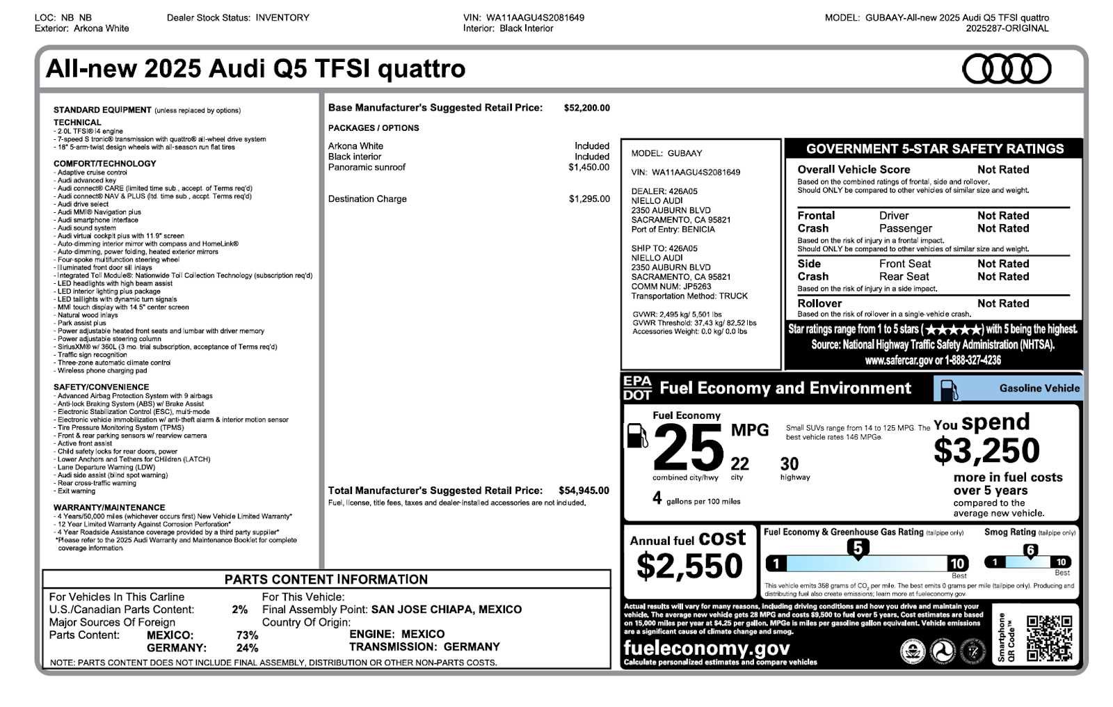 Certified 2025 Audi Q5 Premium AWD/4WD image 3