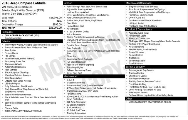 Used 2016 Jeep Compass Latitude image 29