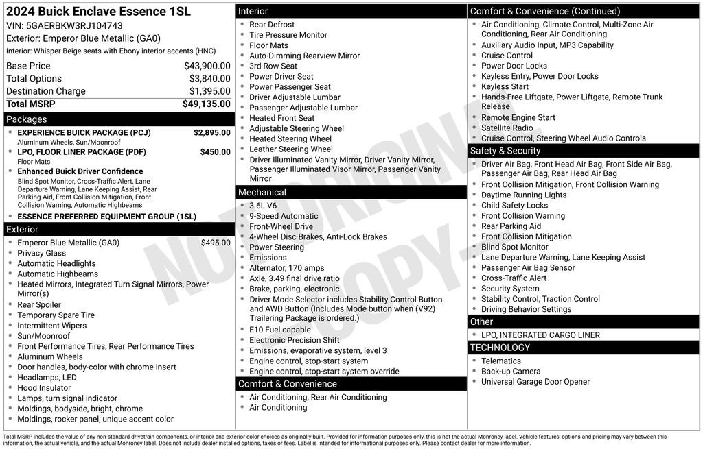 Used 2024 Buick Enclave Essence w/ Experience Buick Package image 22