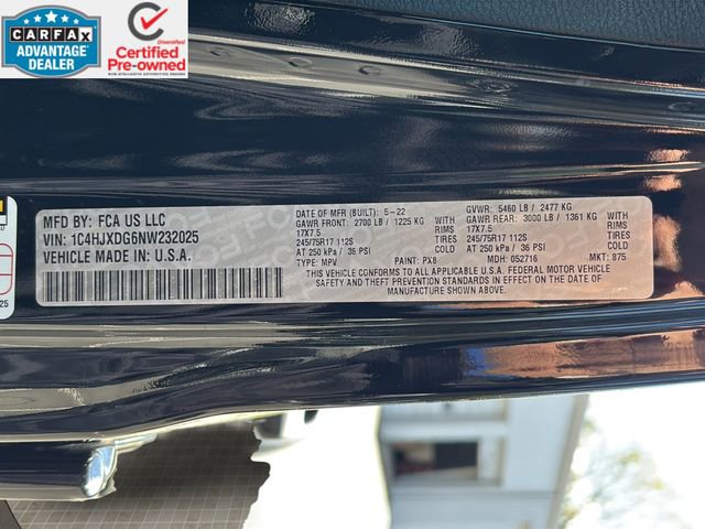 Certified 2022 Jeep Wrangler Unlimited Sport image 44