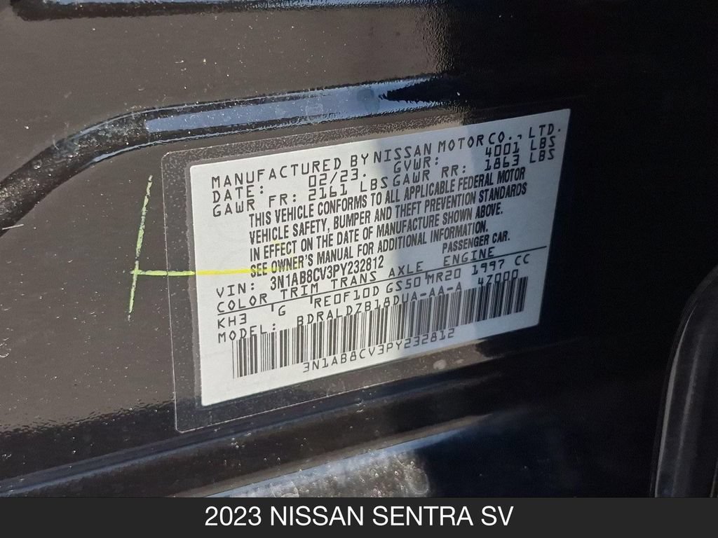 Used 2023 Nissan Sentra SV FWD image 26