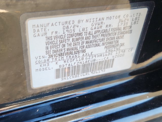 Certified 2024 Nissan Versa SV w/ Trunk Package FWD image 16