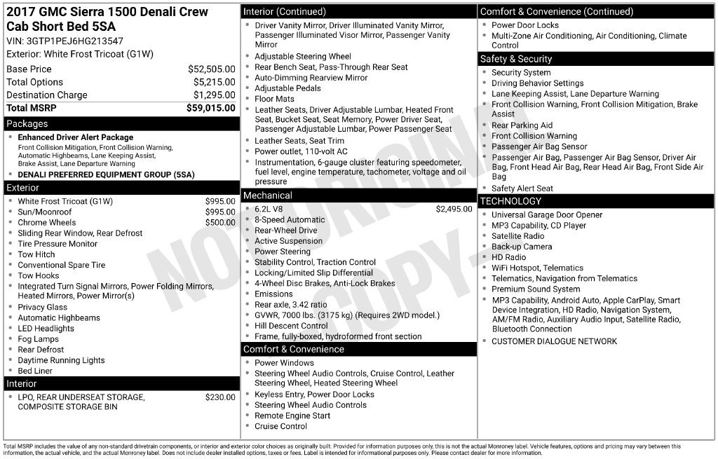 Used 2017 GMC Sierra 1500 Denali RWD image 5