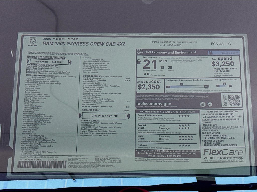 New 2026 RAM 1500 Express RWD image 20