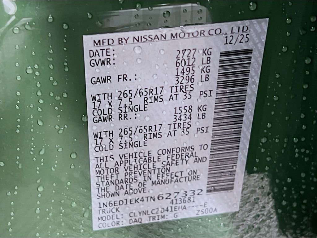 New 2026 Nissan Frontier SV w/ SV Convenience Package image 25