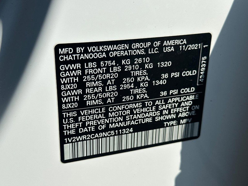 Used 2022 Volkswagen Atlas SE image 21