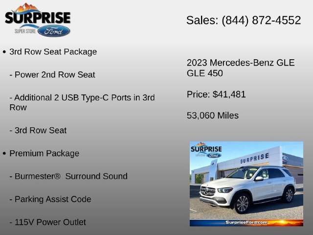 Used 2023 Mercedes-Benz GLE 450 4MATIC w/ 3rd Row Seat Package image 18