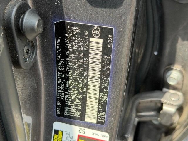 Certified 2021 Toyota Camry SE FWD image 22