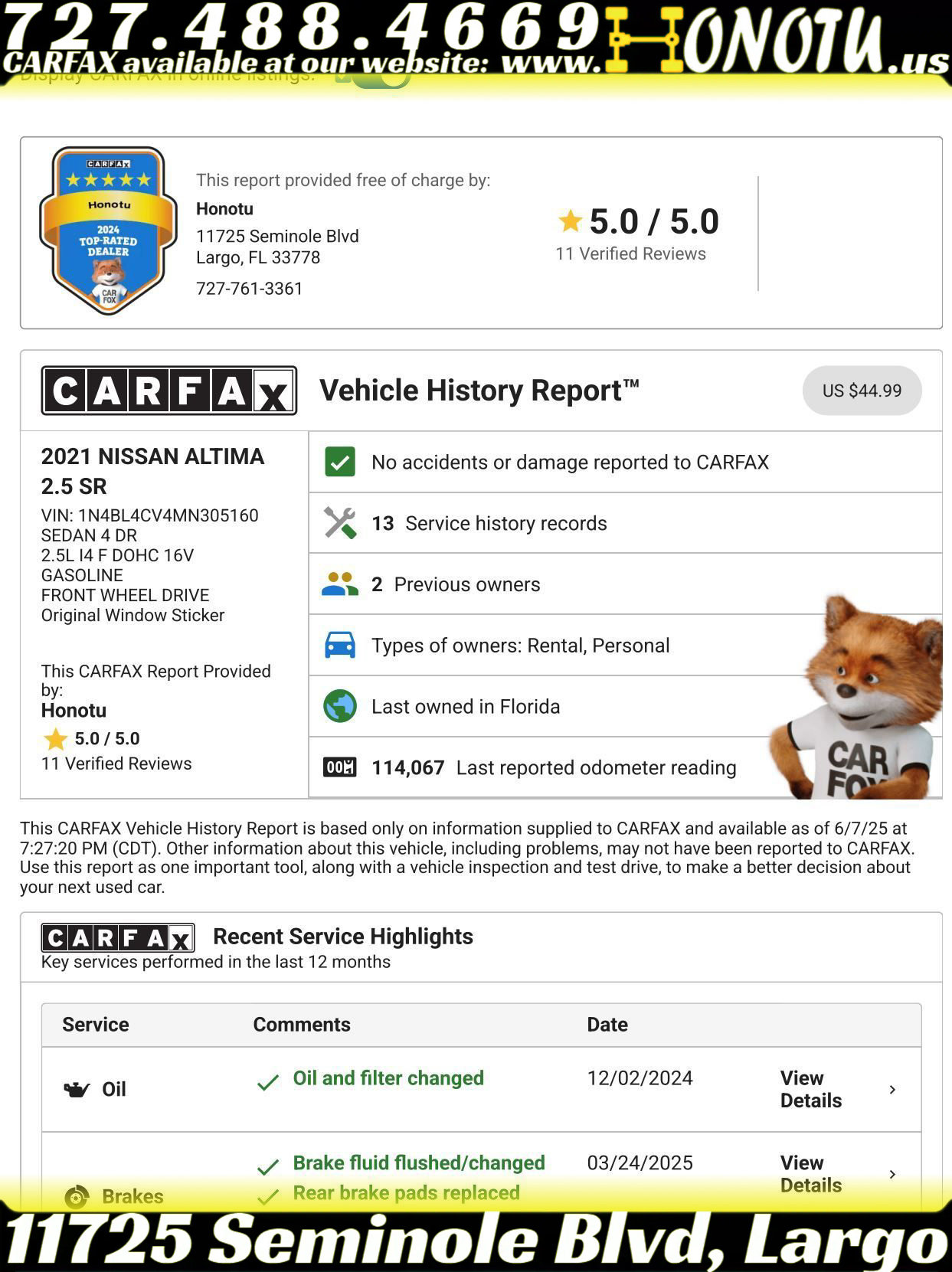 Used 2021 Nissan Altima 2.5 SR image 2