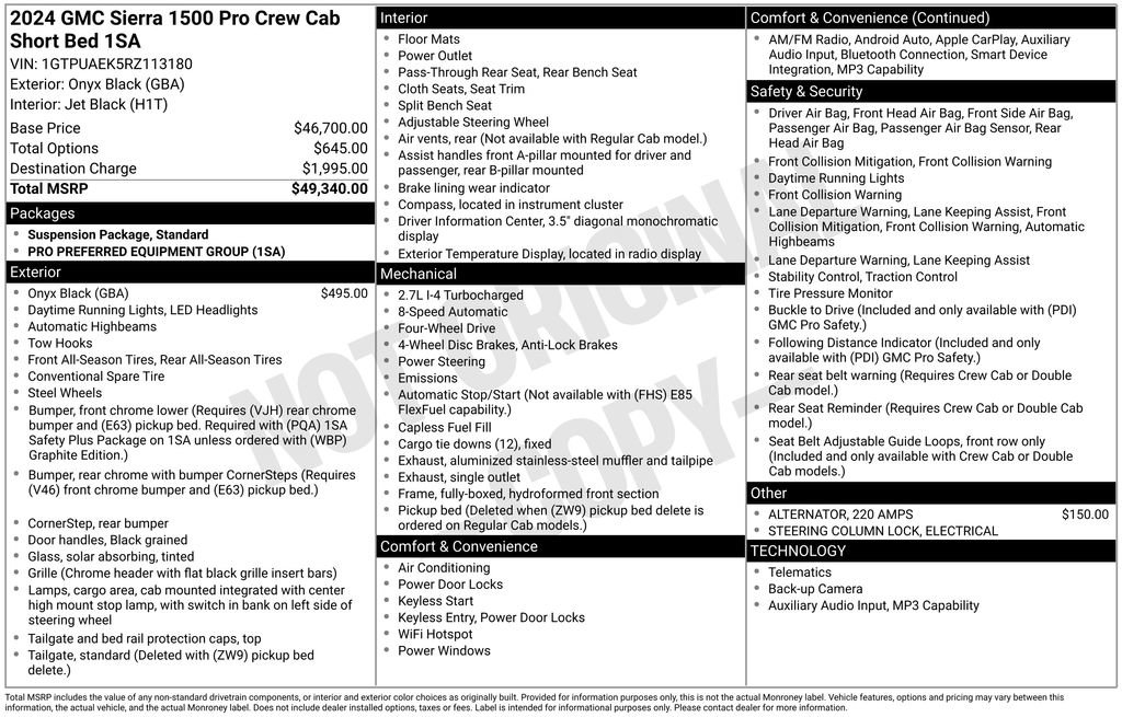 Used 2024 GMC Sierra 1500 Pro AWD/4WD image 37