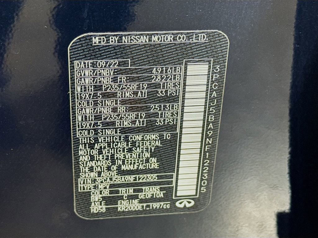 Certified 2022 INFINITI QX50 Luxe image 42