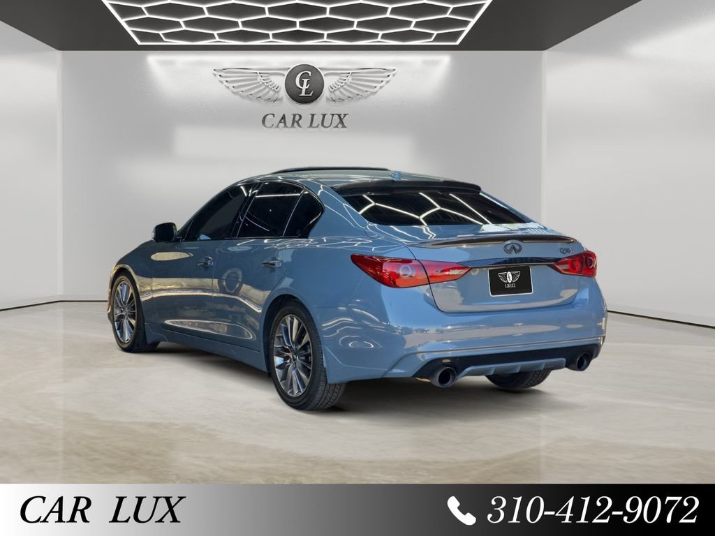Used 2022 INFINITI Q50 Red Sport 400 w/ Carbon Fiber Package image 3