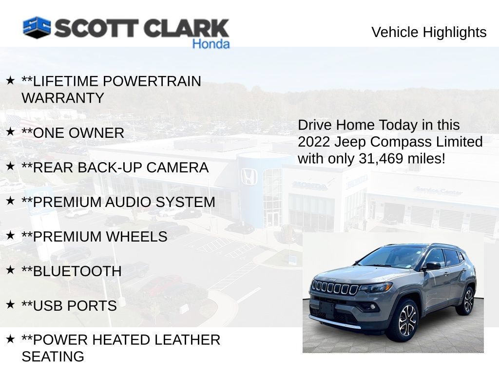 Used 2022 Jeep Compass Limited AWD/4WD image 11