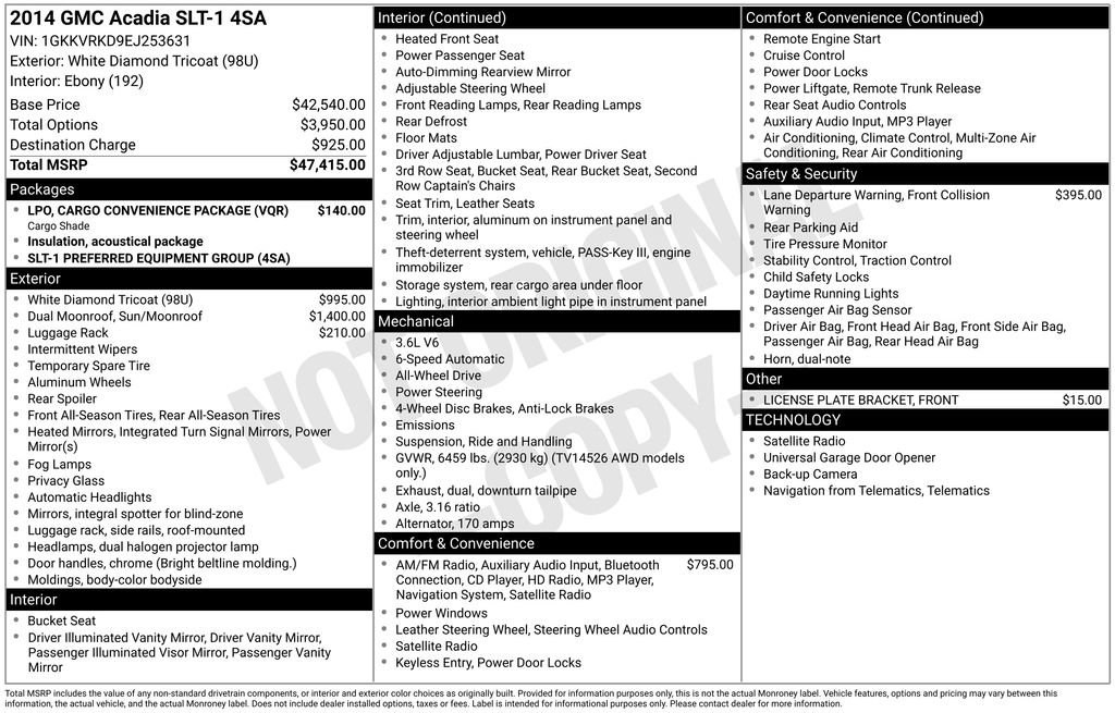 Used 2014 GMC Acadia SLT image 31