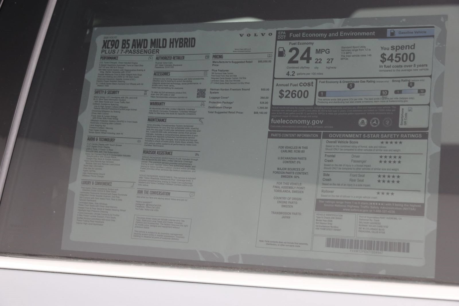 New 2026 Volvo XC90 B5 Plus w/ Protection Package AWD/4WD image 18