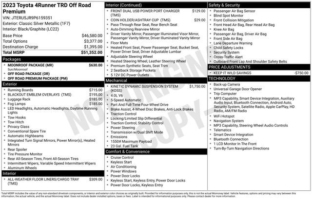 Used 2023 Toyota 4Runner TRD Off-Road Premium w/ Moonroof Package image 37