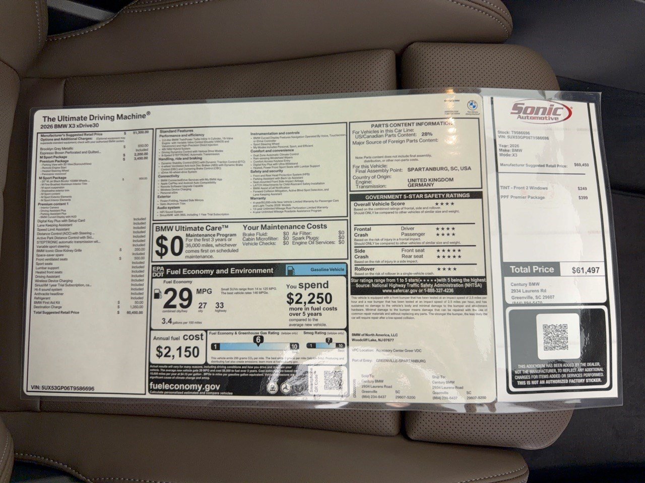 New 2026 BMW X3 xDrive30i w/ Premium Package AWD/4WD image 31