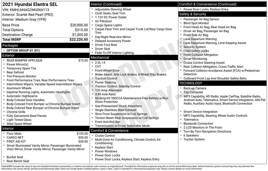 Certified 2021 Hyundai Elantra SEL FWD image 7
