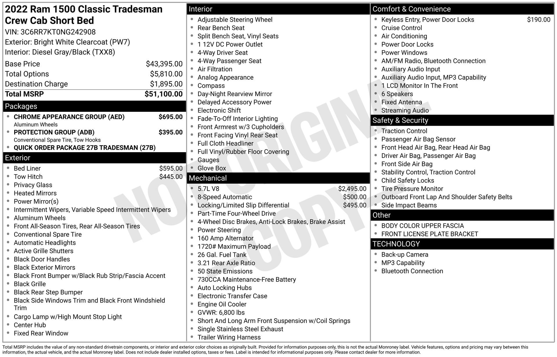 Used 2022 RAM 1500 Tradesman w/ Chrome Appearance Group AWD/4WD image 44