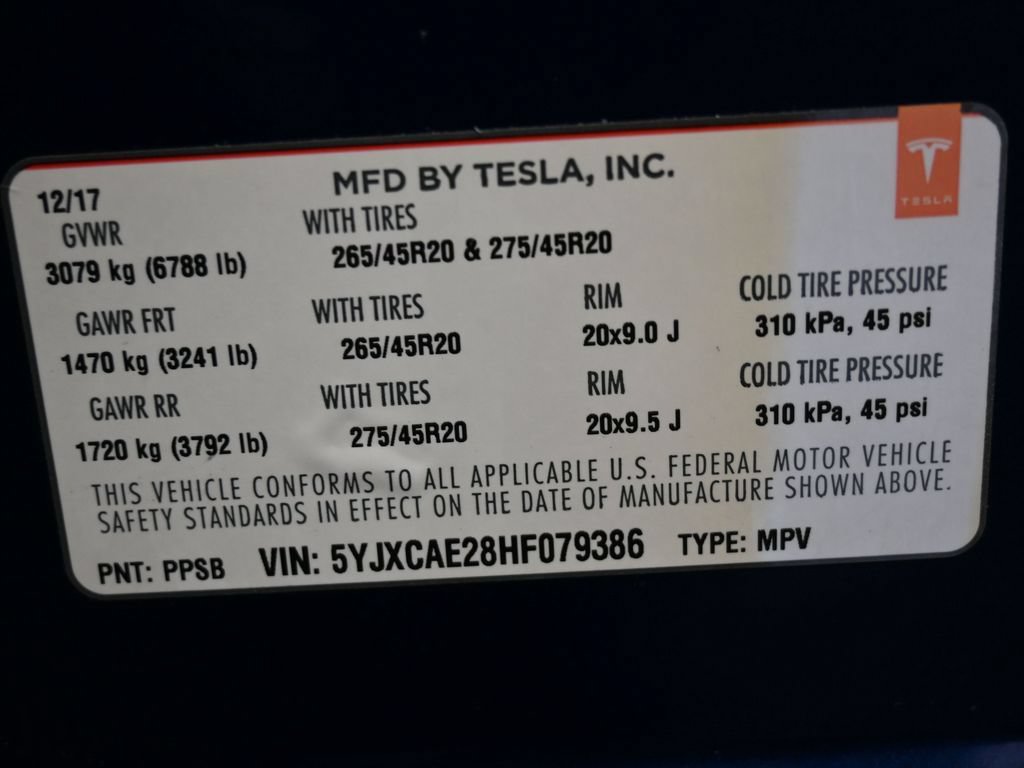 Used 2017 Tesla Model X 100D AWD/4WD image 48