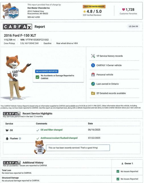 Used 2016 Ford F150 XLT w/ Equipment Group 301A Mid image 5