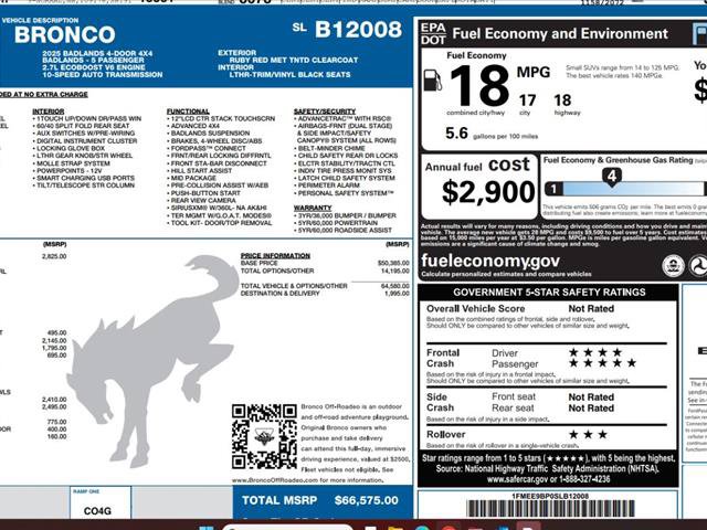 Certified 2025 Ford Bronco Badlands AWD/4WD image 4