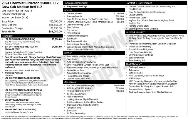 Certified 2024 Chevrolet Silverado 2500 LTZ w/ LTZ Premium Package AWD/4WD image 46