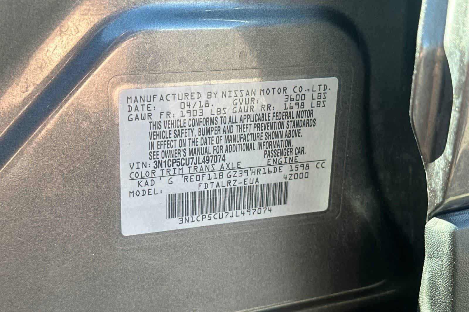 Used 2018 Nissan Kicks S FWD image 31