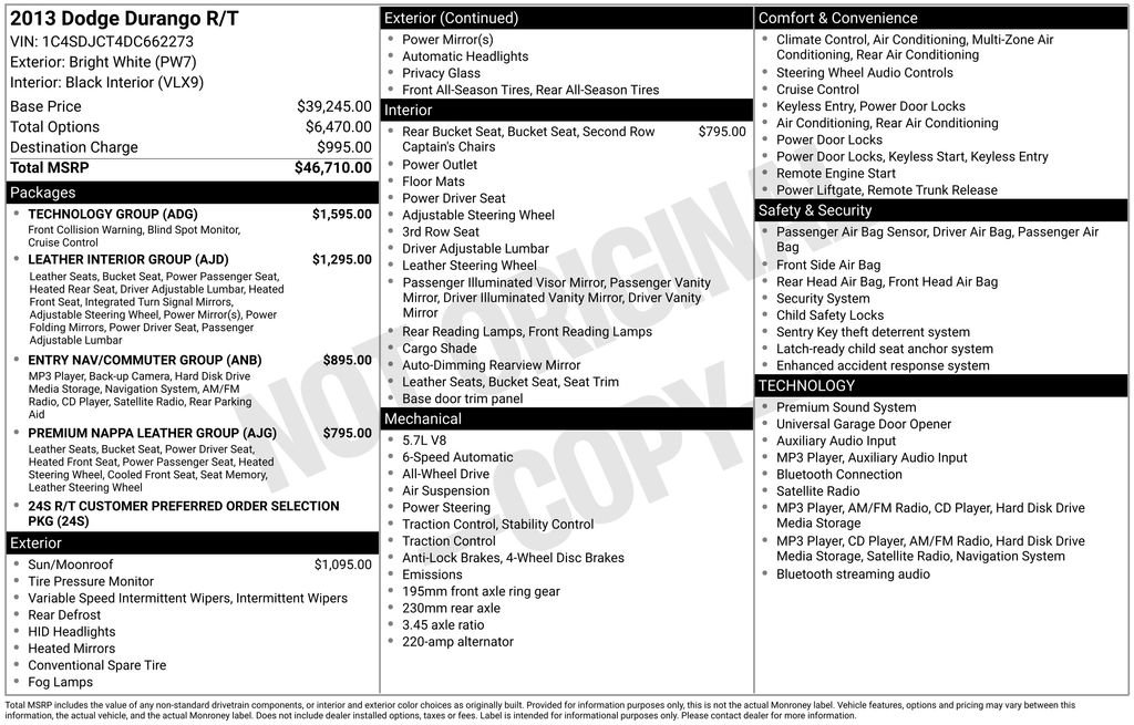 Used 2013 Dodge Durango R/T w/ Technology Group AWD/4WD image 10