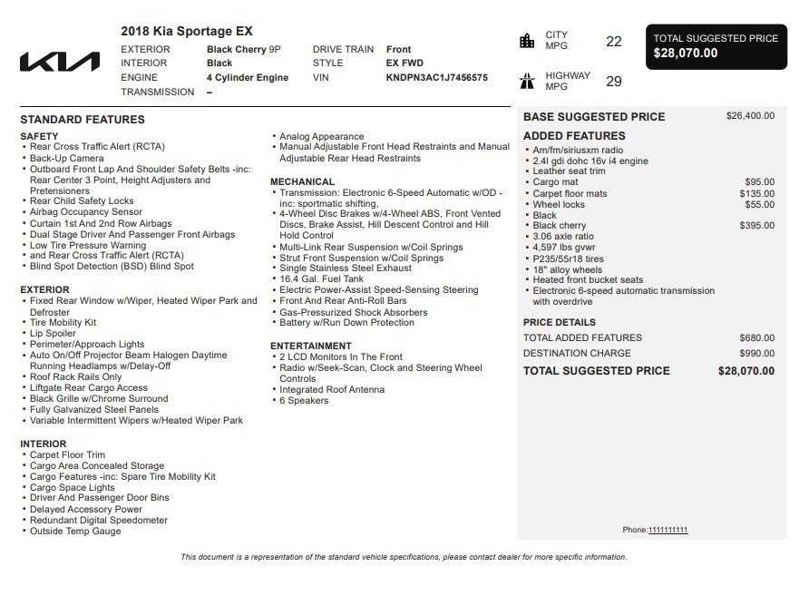 Used 2018 Kia Sportage EX FWD image 33