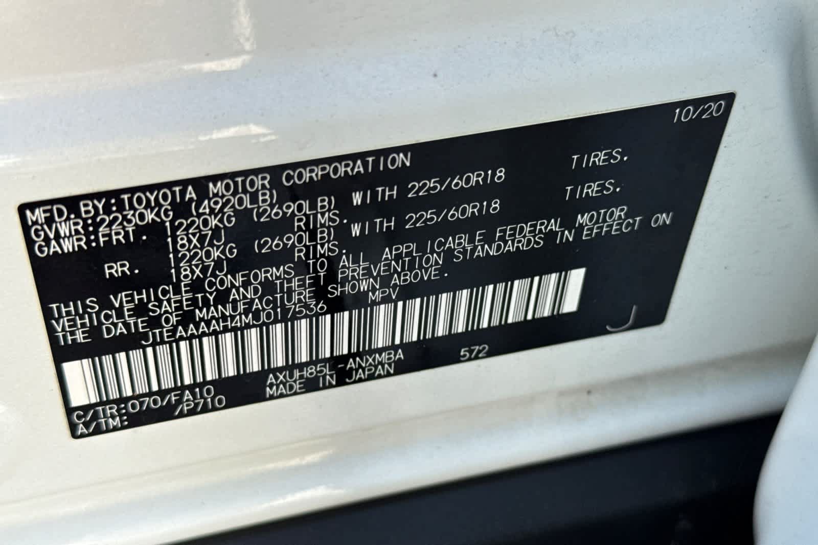 Certified 2021 Toyota Venza LE w/ Carpet Mat Package (TMS) AWD/4WD image 25