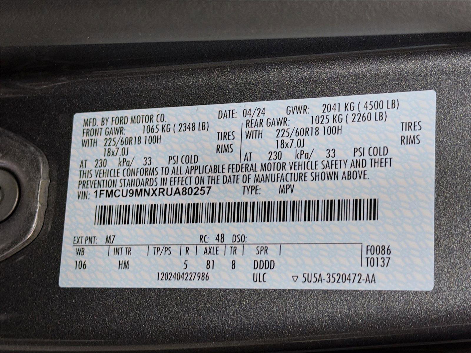 Used 2024 Ford Escape ST-Line w/ Tech Pack #1 AWD/4WD image 33