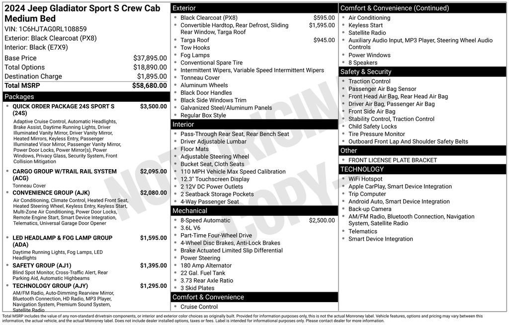 Used 2024 Jeep Gladiator Sport image 39