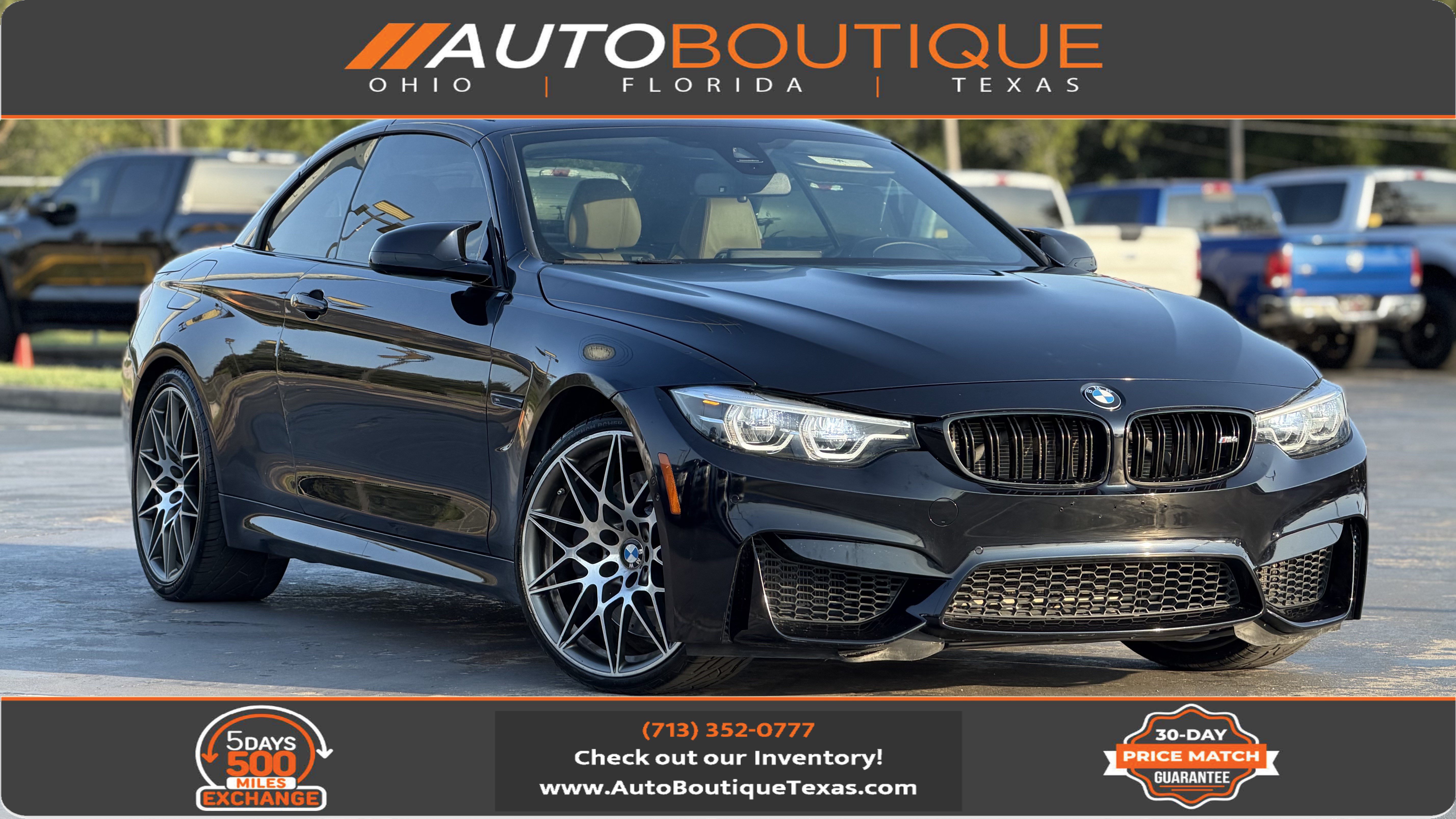 Used 2018 BMW M4 Convertible w/ Competition Package RWD image 1