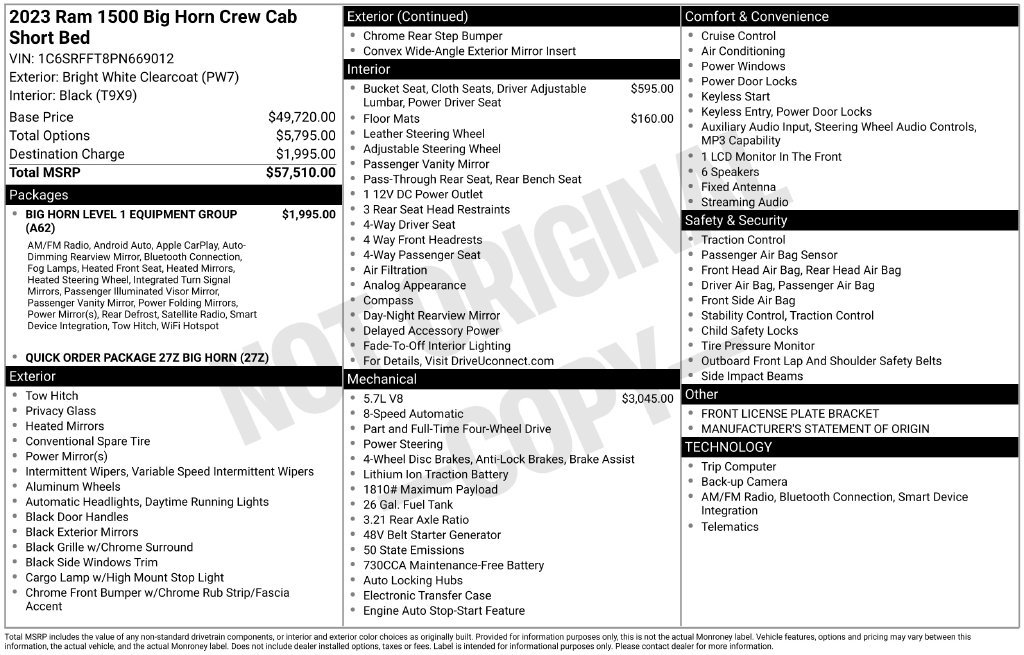 Used 2023 RAM 1500 Big Horn AWD/4WD image 2
