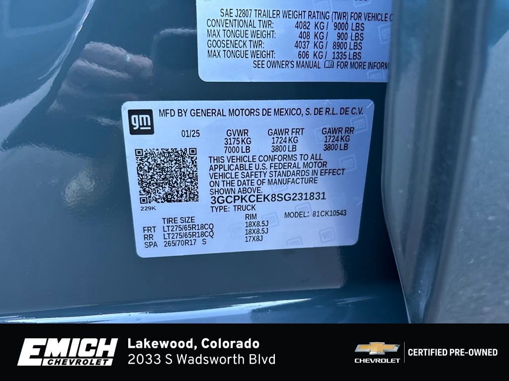 Certified 2025 Chevrolet Silverado 1500 Custom Trail Boss image 29