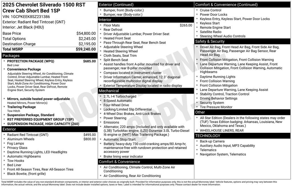 Used 2025 Chevrolet Silverado 1500 RST w/ Protection Package AWD/4WD image 11