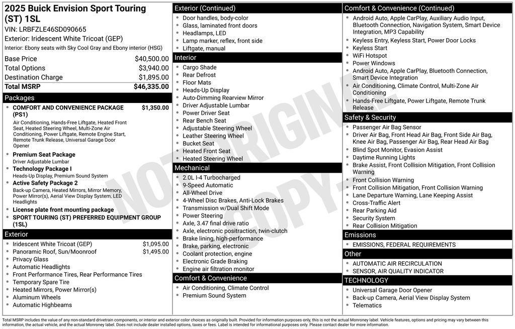 New 2025 Buick Envision Sport Touring image 39