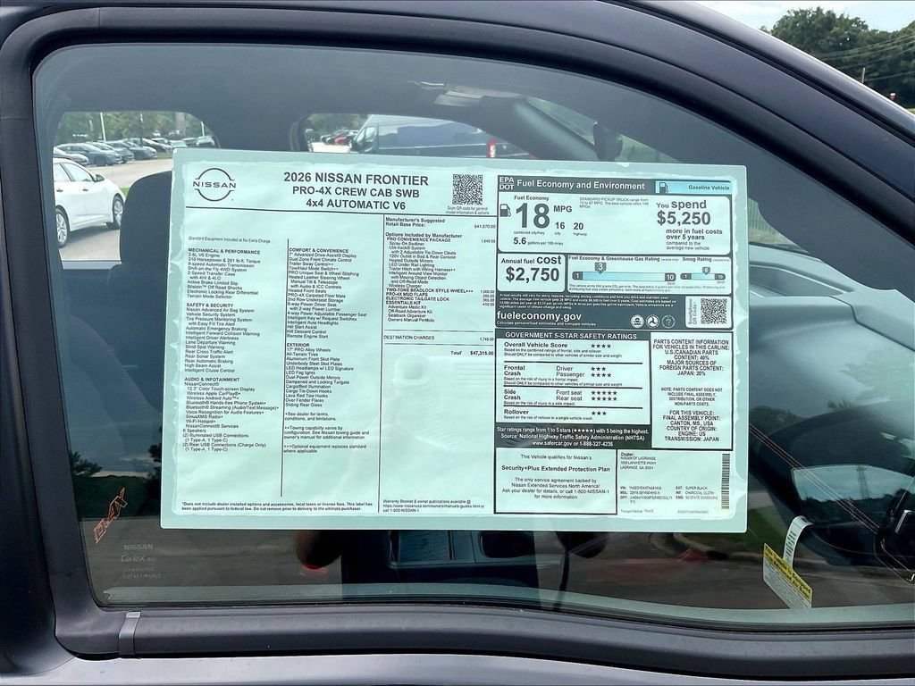 New 2026 Nissan Frontier PRO-4X w/ Pro-4x Convenience Package AWD/4WD image 13