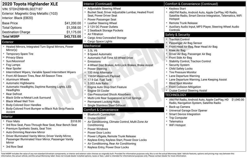 Used 2020 Toyota Highlander XLE image 4