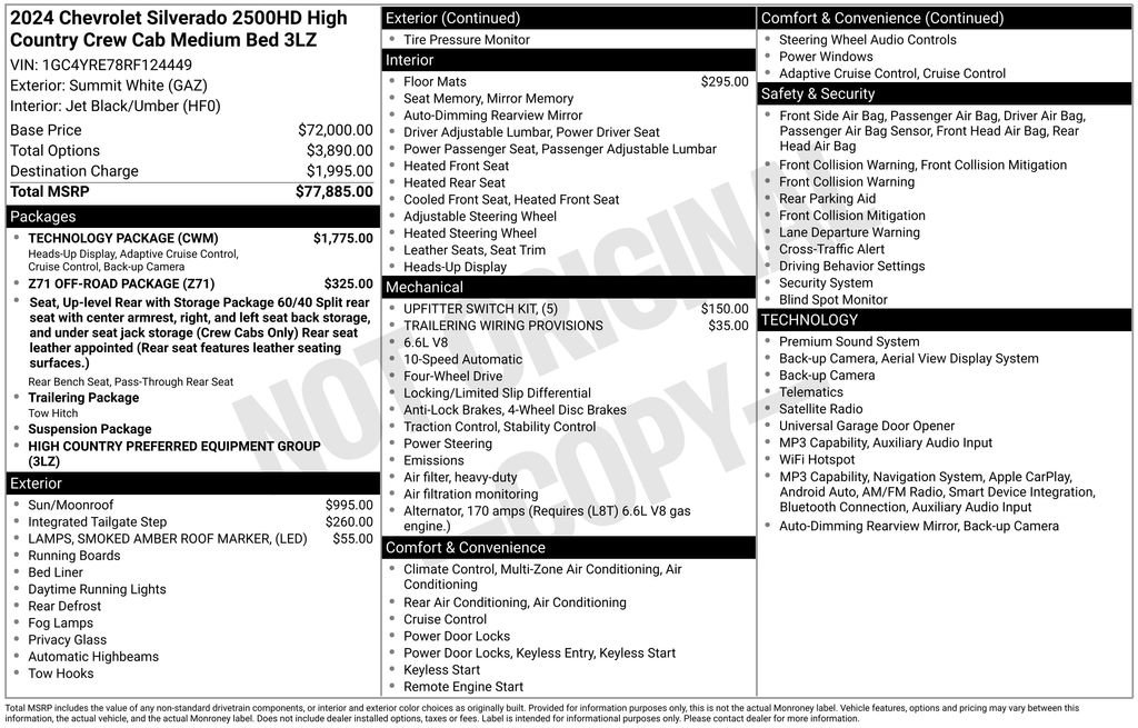 Used 2024 Chevrolet Silverado 2500 High Country w/ Technology Package image 45