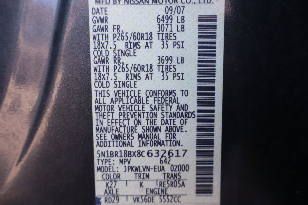 Used 2008 Nissan Pathfinder LE w/ Navigation Pkg AWD/4WD image 49