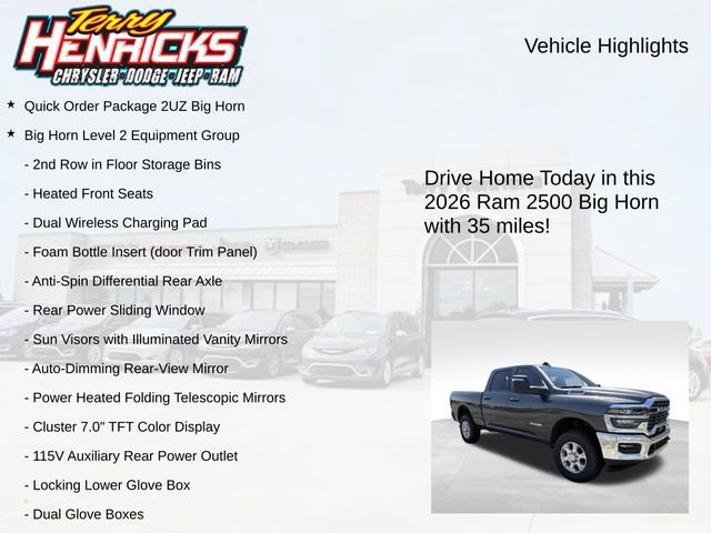New 2026 RAM 2500 Big Horn AWD/4WD image 4